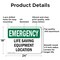 Signmission Life Saving Equipment Location, 24 in W x Rectangle, Aluminum OS-2PACK-EM-A-1824-L-10343 - alternate 7